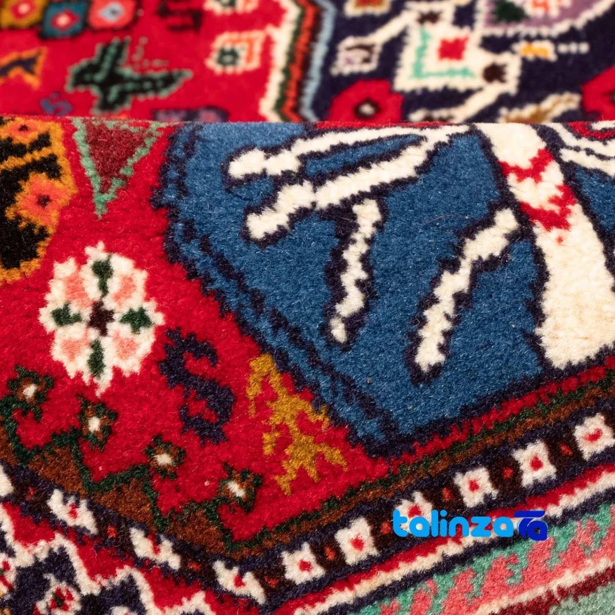 Si Persia Handwoven Runner Rug Luxurious Red - In-room view showing room styling and scale