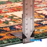 In-room view of C Persia Handwoven Rug Geometric Design Green room styling and scale