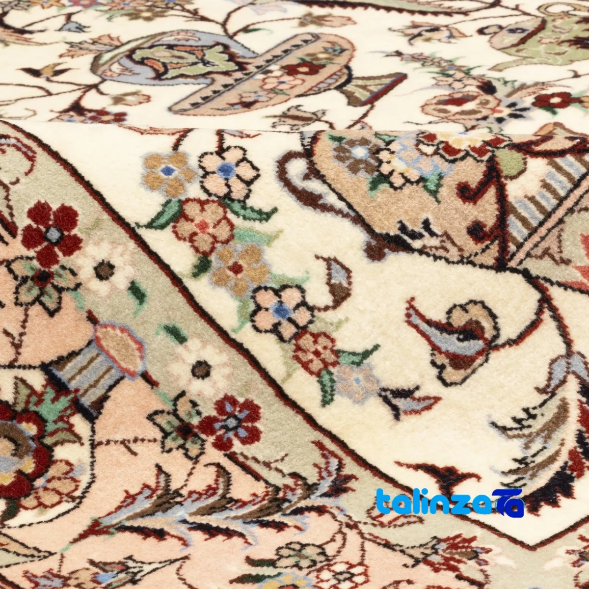 Room setting of C Persia Handwoven Rug Elegant Design floor placement example