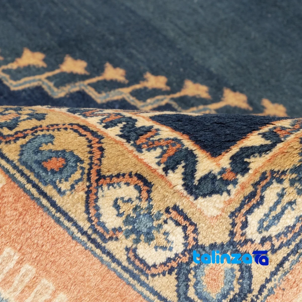In-room view of C Persia Handwoven Rug Elegant Design room styling and scale