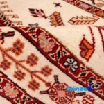 Caspian Handwoven Runner Rug Cream Design - Room setting showing floor placement example