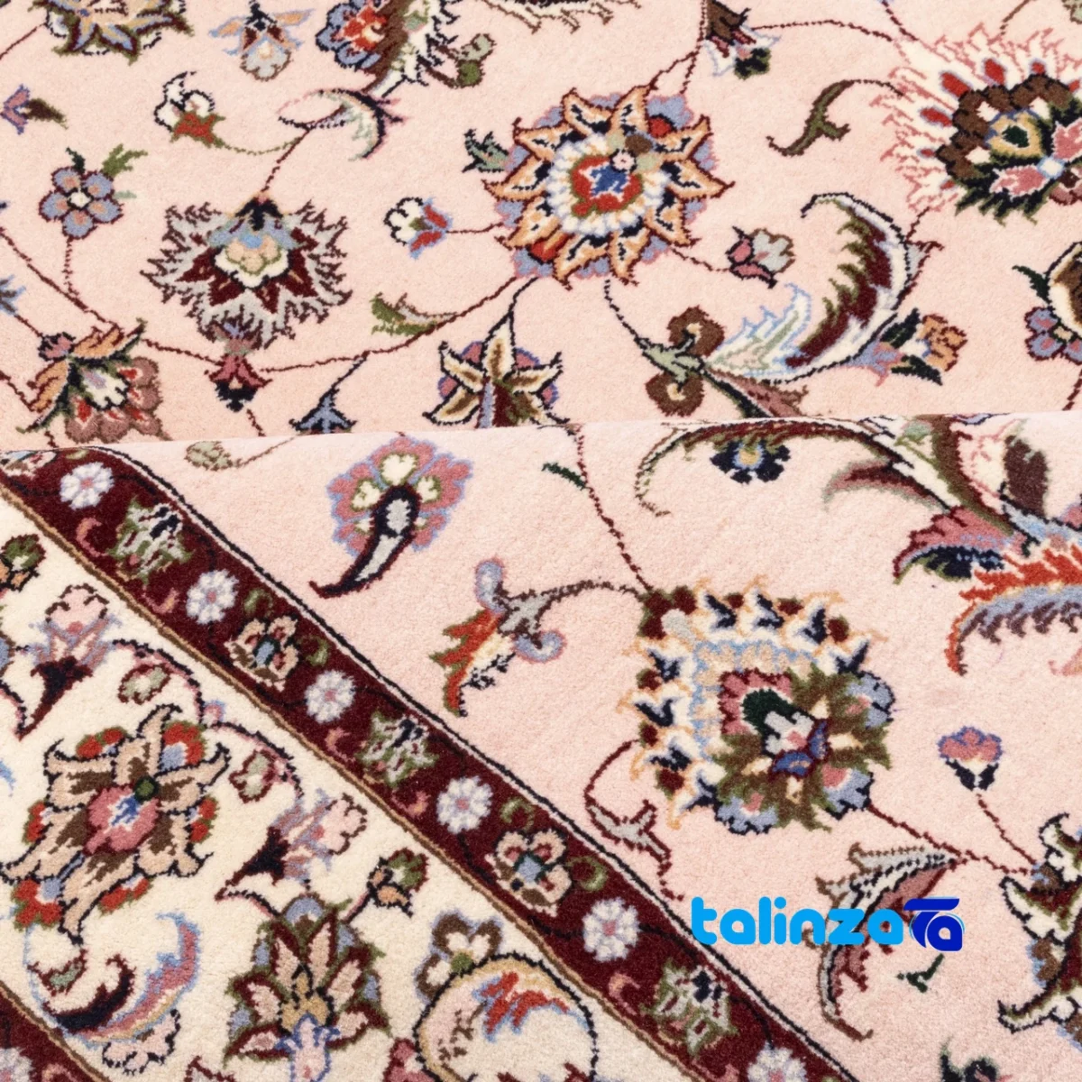 C Persia Handwoven Rug Pink - Room setting showing floor placement example