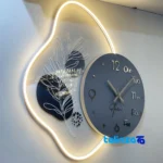 Lifestyle shot of Elensi Wall Clock Green with Numeric and Letter Indicators room decoration context