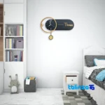 Art Novin Modern Wall Clock Stylish Design Quartz room decoration context (Lifestyle shot)