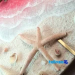 Side view of Resin Beach and Sea Wall Clock box profile sealing