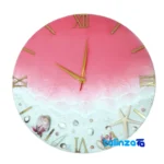 Lifestyle shot of Resin Beach and Sea Wall Clock room decoration context