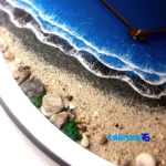 Handcrafted Resin Wall Clock Night Sea Tehran - In-room view showing styling and size reference
