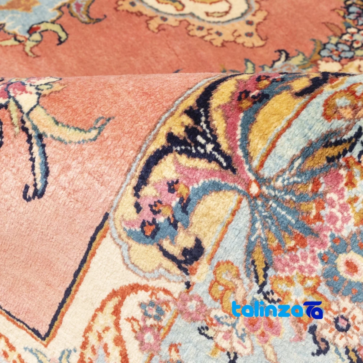 Si Persia Handwoven Carpet Floral Design - Room setting showing floor placement example