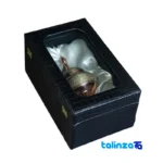 Side view of JK Brass Chocolate Bowl with Inlay Design profile and structure