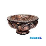 Side view of Magnificent Art4533 Copper Serving Bowl Plate Set Handcrafted profile and structure