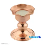 Side view of Zanjan Copper Candelabra Set - Handcrafted Elegance profile and structure