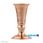 Side view of Zanjan Copper Candle Holder Handcrafted Design profile and structure