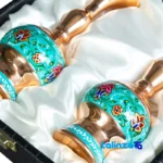 Side view of JPA Copper Vase Set Handcrafted Engraved Design profile and structure