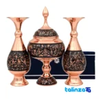 Diamond Cut Flower and Bird Design Pot Set profile structure (Side view)