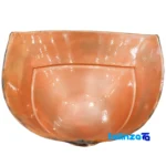 Diamond Cut Copper Bowl and Plate Set 23x23x13 cm profile structure (Side view)