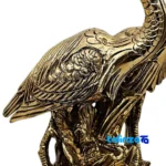 Brass Crane Sculpture Love Model profile and structure (Side view)
