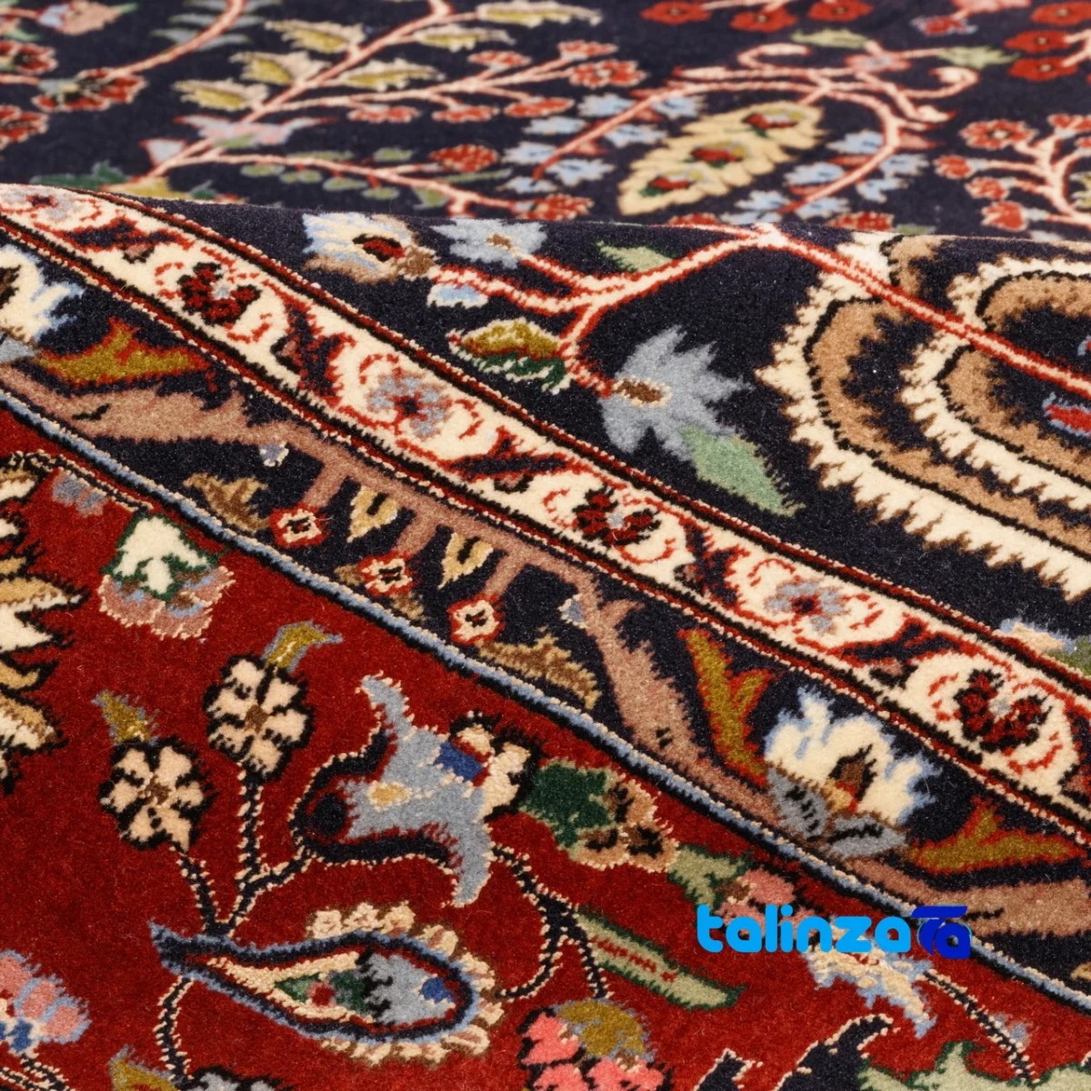 C Persia Handwoven Rug Elegant Design room styling and scale (In-room view)