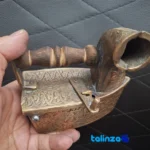 Yeldrim Vintage Brass Miniature Iron - Side view showing profile and structure