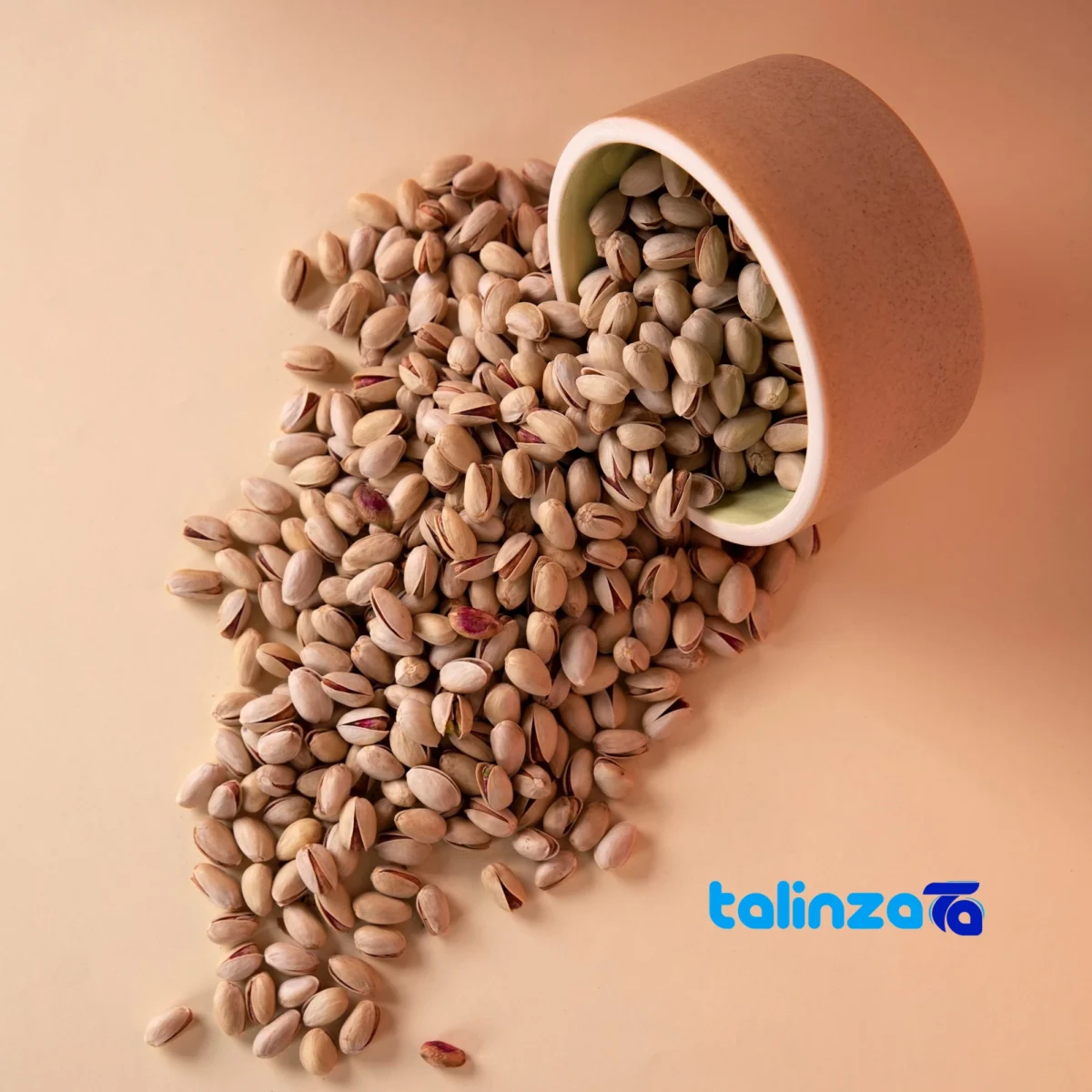 Pistaco Roasted Ahmad Aghaei Pistachios Medium - Side view showing profile and structure