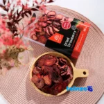 Zarngaran Dried Fruit Mix - Orange, Strawberry, Kiwi, Plum - Side view showing profile and structure
