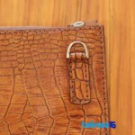 Handmade Leather Bag LM332 Unique Design - Side view showing profile and structure