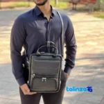 Man-0102 Messenger Bag Stylish Design - Side view showing profile and structure