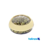 Aliseh Red Saffron Gift Set with Mortar and Cardamom - Top view showing package opening