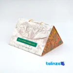 Aghile Super Negin Saffron Gift Set with Cardamom and Rose package opening (Top view)