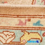 Handwoven Carpet 11m² Peach Design 102008 289 x floor placement example (Room setting)