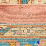 Handwoven Carpet Geometric Design Peach - Room setting showing floor placement example