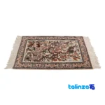 Handwoven Persian Rug Hunting Design floor placement example (Room setting)