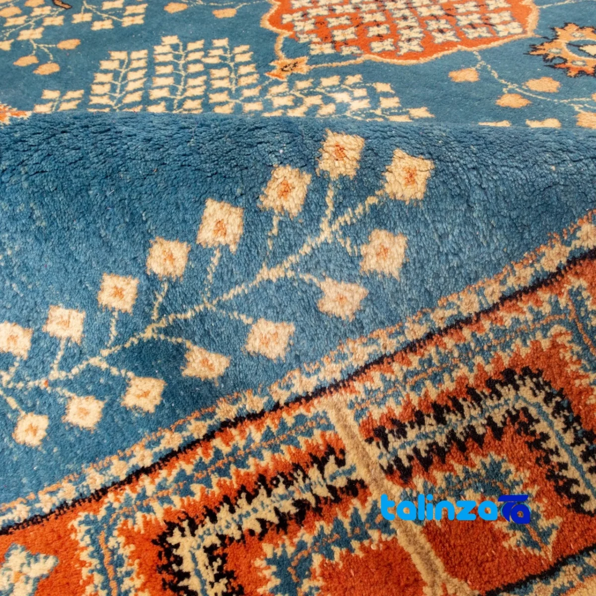 C Persia Handwoven Carpet Unique Design floor placement example (Room setting)