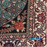 Bijar Handwoven Runner Fish Design Green profile and structure (Side view)