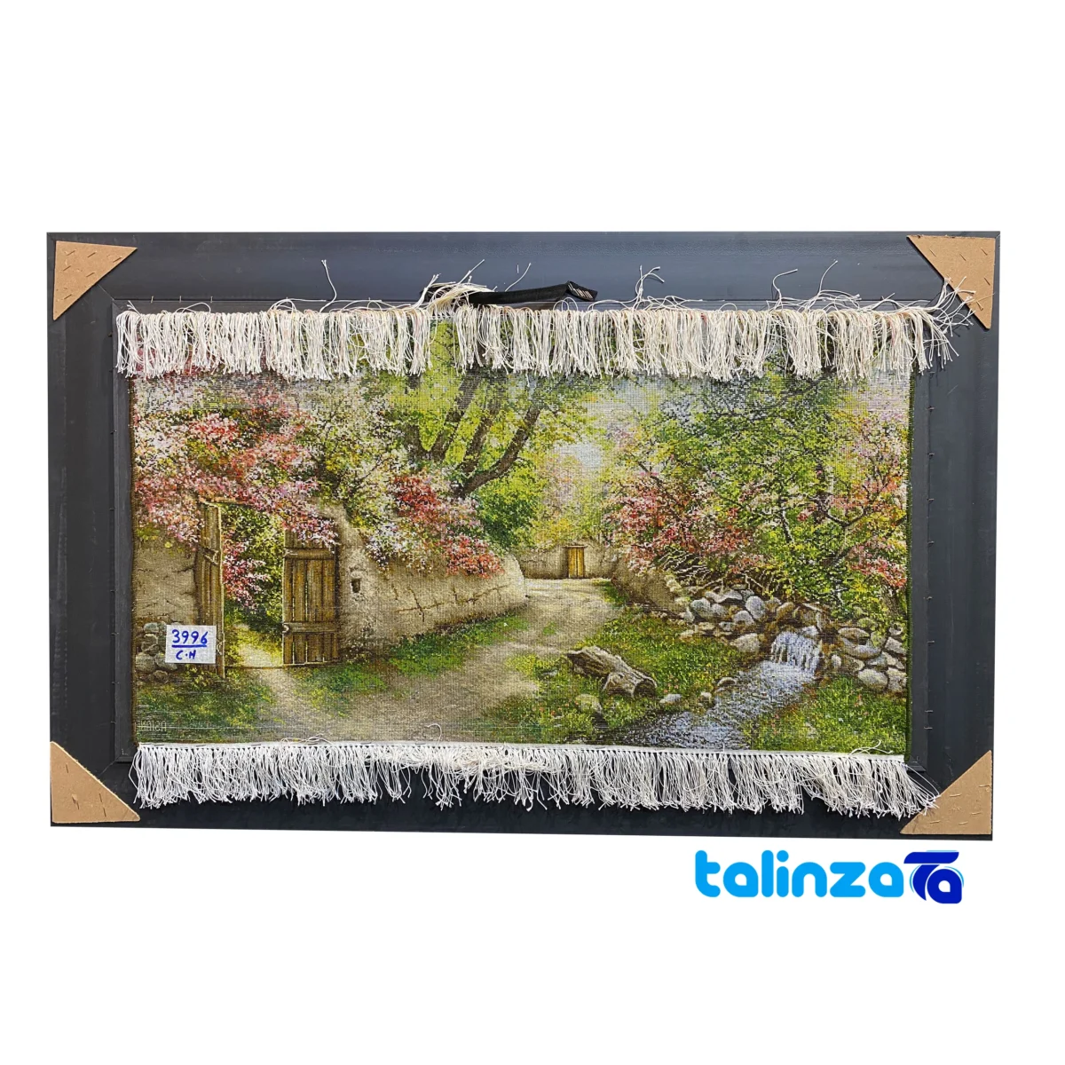 In-room view of Handmade Carpet Wall Art Landscape room styling and scale