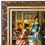In-room view of C Persia Handwoven Carpet Wall Art French Poet room styling and scale