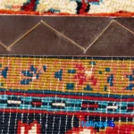 Handwoven Carpet 10.02m² Geometric Design Red - Full spread showing overall layout