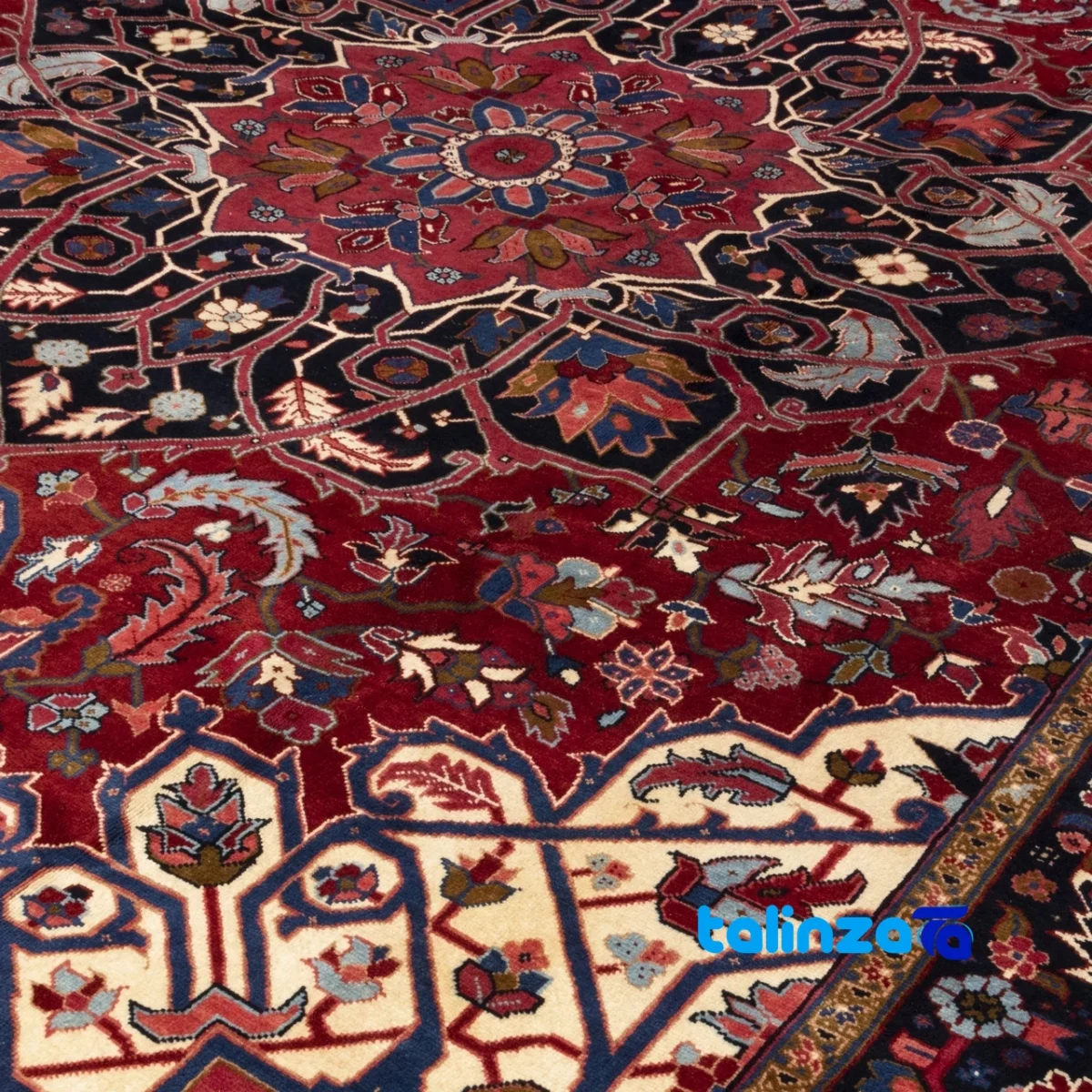 C Persia Handwoven Rug Luxurious Design - Top view showing pattern and color tone