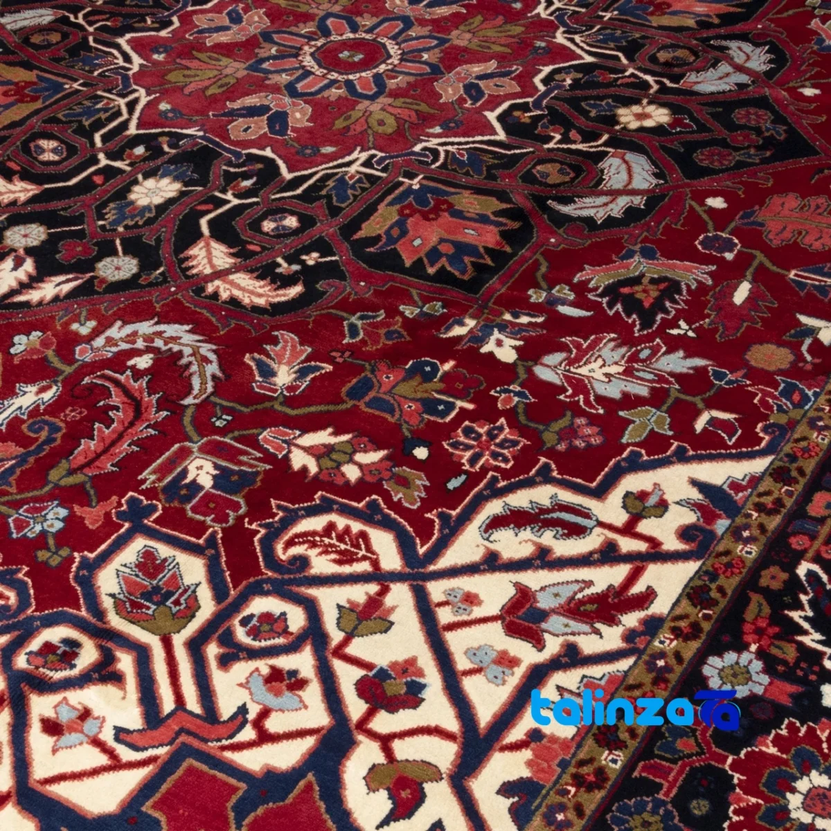 C Persia Handwoven Carpet Luxurious Design pattern and color tone (Top view)