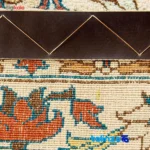 Handwoven Kashan Rug Unique Design pattern and color tone (Top view)