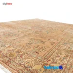Handwoven Carpet 11m² Peach Design 102008 289 x pattern and color tone (Top view)