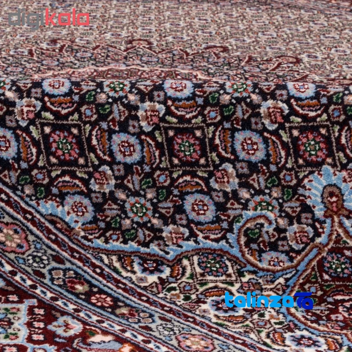 C Persia Handwoven Area Rug Unique Fish Design - Top view showing pattern and color tone
