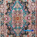 Zar & Nimsalari Handwoven Rug Traditional Design pattern and color tone (Top view)