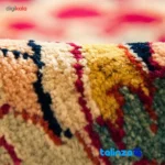 Full spread of Handwoven Persian Carpet 9 Square Meters Red overall design layout