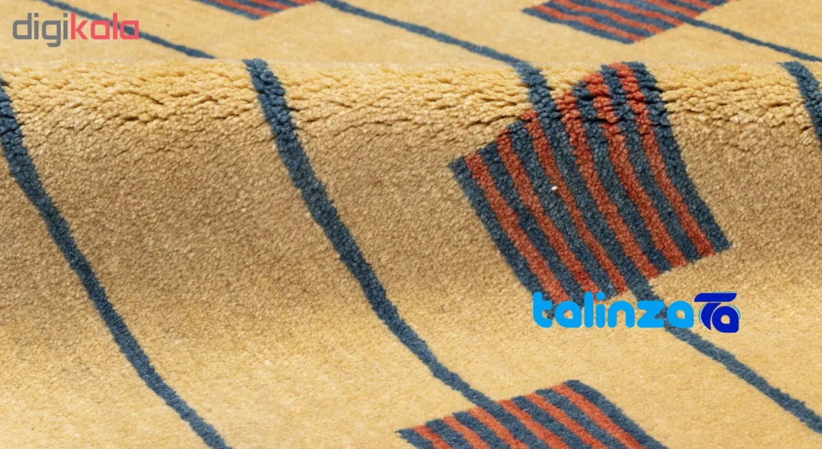 Top view of C Persia Handwoven Rug Geometric Design pattern and color tone