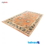 Handwoven Carpet Red Floral Design - Top view showing pattern and color tone