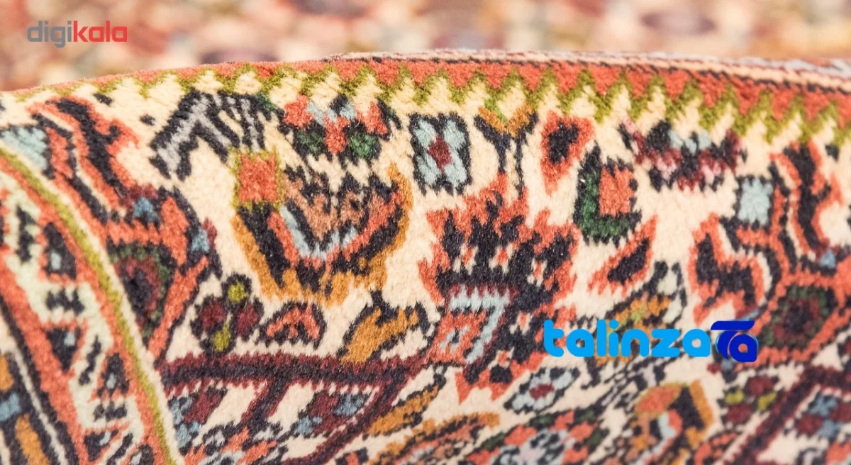 Front view of Si Persia Handwoven Runner Fish Design Cream and key details