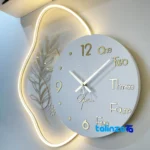 Elensi Wall Clock Green with Numeric and Letter Indicators - Front view showing dial layout markers