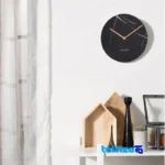 Front view of X Products Wall Clock Round Design 33x33x1. dial layout and markers