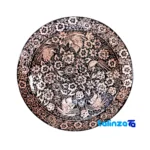 Magnificent Art4533 Copper Serving Bowl Plate Set Handcrafted design and key details (Front view)