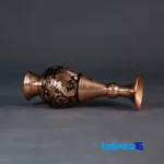 Front view of Diamond Cut Copper Vase Set - Elegant Design saffron grade and packaging